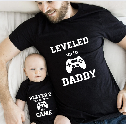 Daddy Duo - Leveled up Daddy and Player Shirts