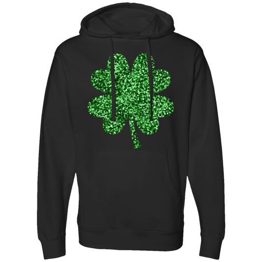 Glitter St. Pattys Day Midweight Hooded Sweatshirt