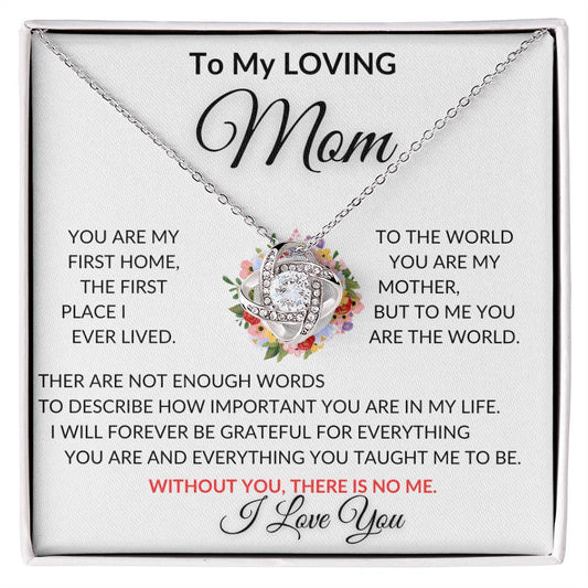 To My Loving Mom - Love Knot Necklace