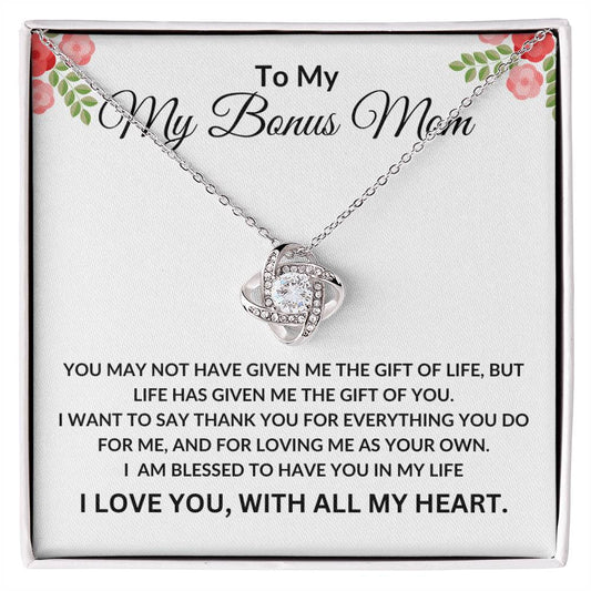 To My Bonus Mom - Love Knot Necklace