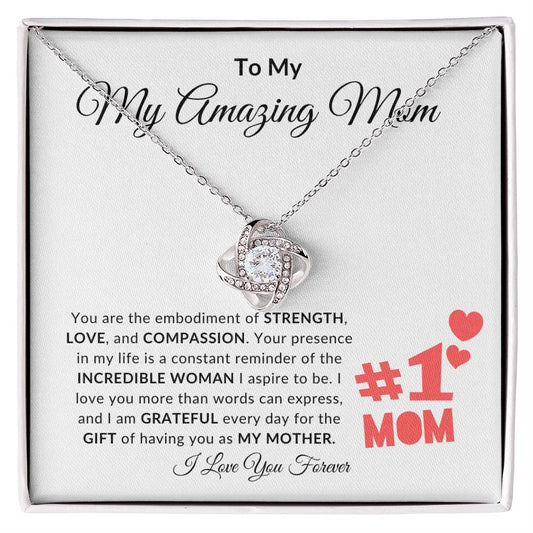 To My Amazing Mom - Love Knot Necklace