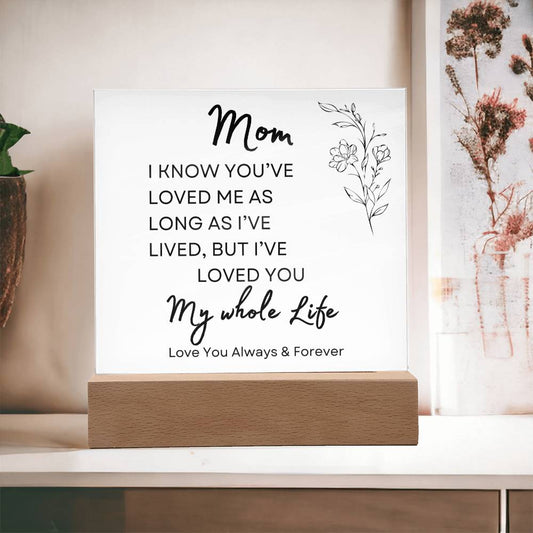 Sweet Gift For Mom | My Whole Life-Blk