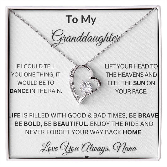 To My Granddaughter-Forever Love Necklace