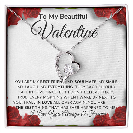 To My Beautiful Valentine - Forever Love Necklace