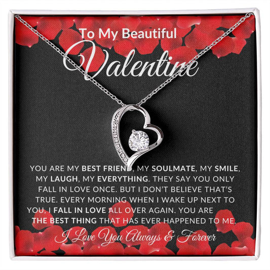 To My Beautiful Valentine - Forever Love Necklace