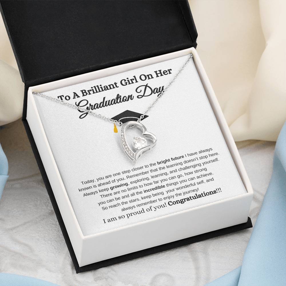 To My Brilliant Girl On Her Graduation Day - Forever Love Necklace